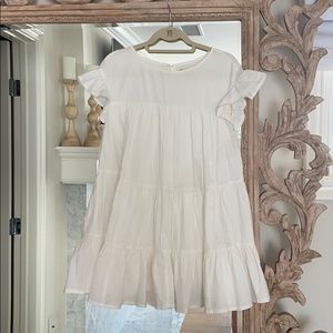 White ruffle dress